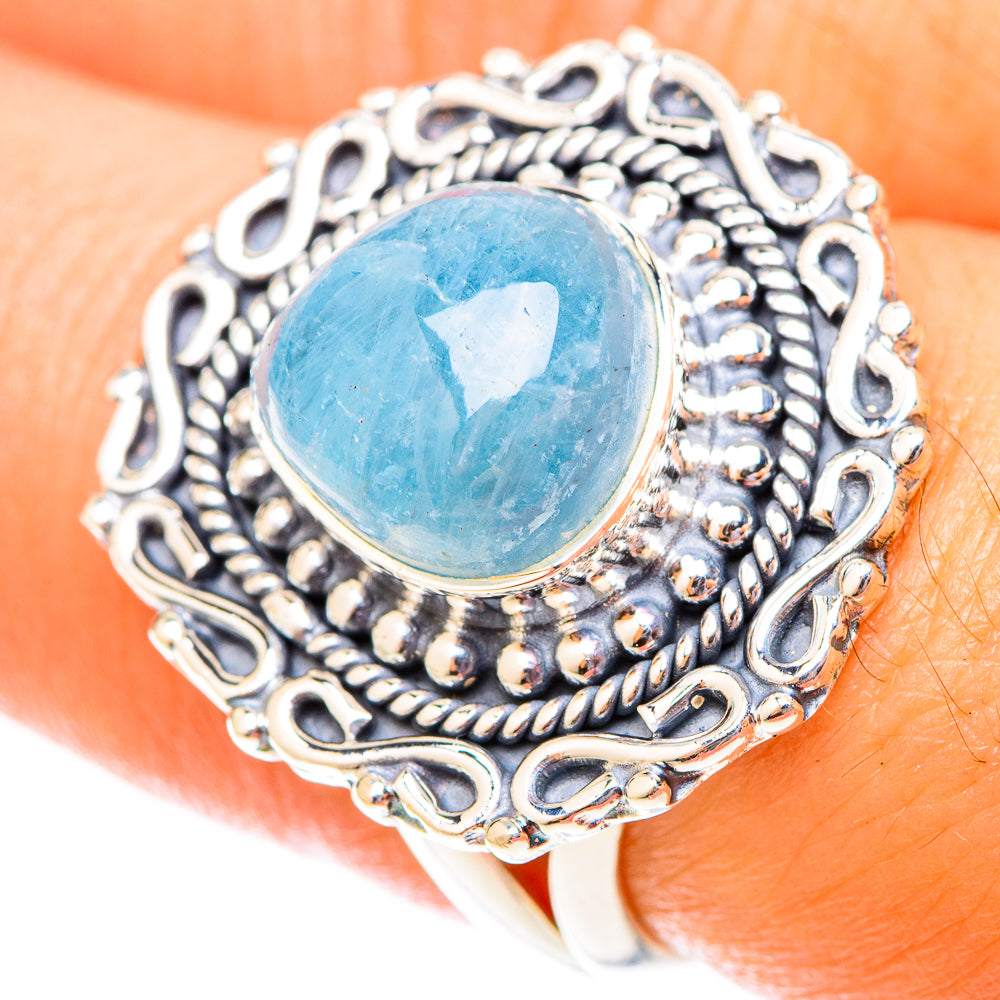 Aquamarine Rings handcrafted by Ana Silver Co - RING119956