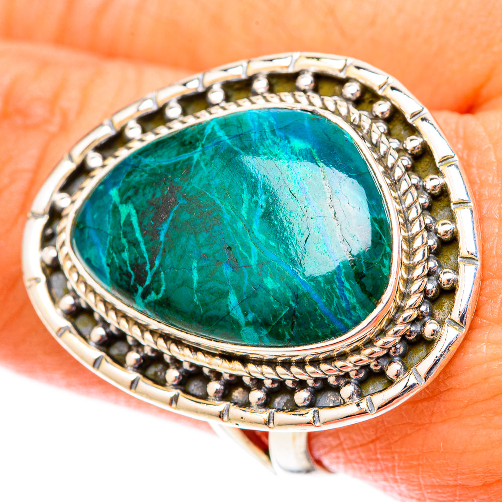 Chrysocolla Rings handcrafted by Ana Silver Co - RING119967