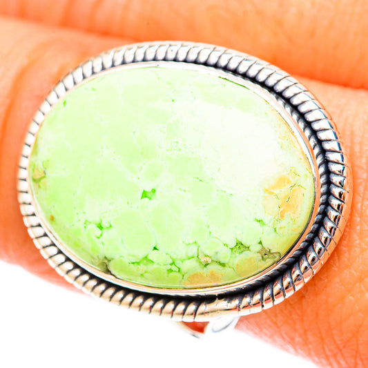 Lemon Chrysoprase Rings handcrafted by Ana Silver Co - RING119971
