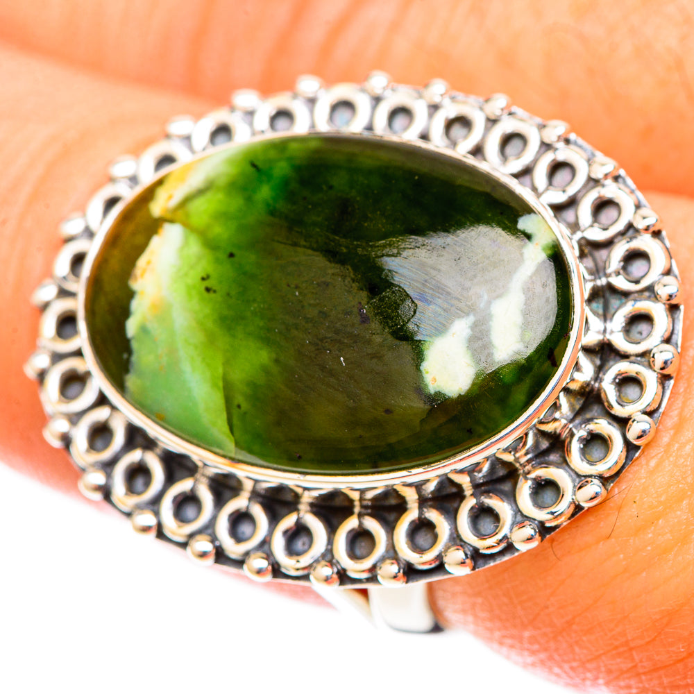 Australian Green Opal Rings handcrafted by Ana Silver Co - RING119976