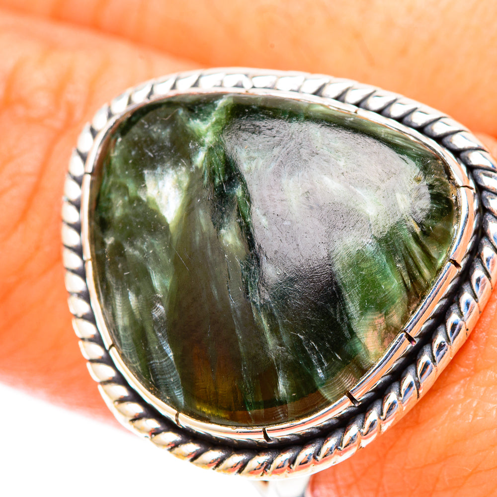 Seraphinite Rings handcrafted by Ana Silver Co - RING119978