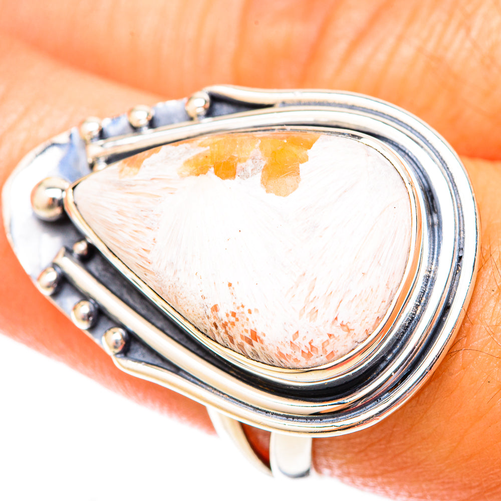 Scolecite Rings handcrafted by Ana Silver Co - RING119985