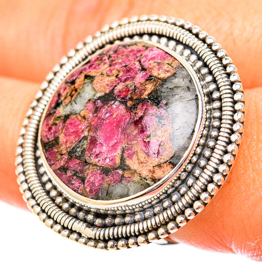 Russian Eudialyte Rings handcrafted by Ana Silver Co - RING119989