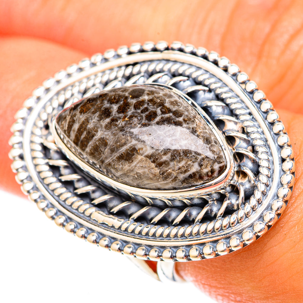 Stingray Coral Rings handcrafted by Ana Silver Co - RING119996