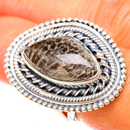 Stingray Coral Rings handcrafted by Ana Silver Co - RING119996