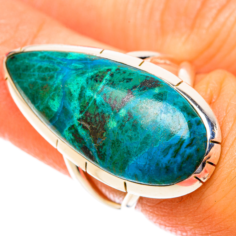 Chrysocolla Rings handcrafted by Ana Silver Co - RING120009