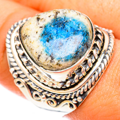 K2 Blue Azurite Rings handcrafted by Ana Silver Co - RING120021