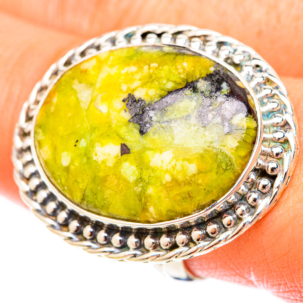Lizardite Rings handcrafted by Ana Silver Co - RING120024