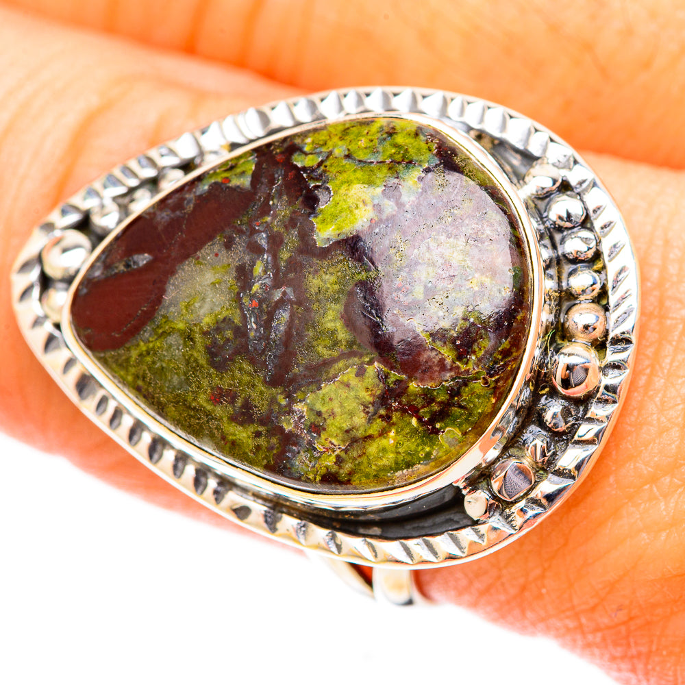Dragon's Blood Stone Rings handcrafted by Ana Silver Co - RING120028