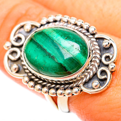 Malachite Rings handcrafted by Ana Silver Co - RING120031