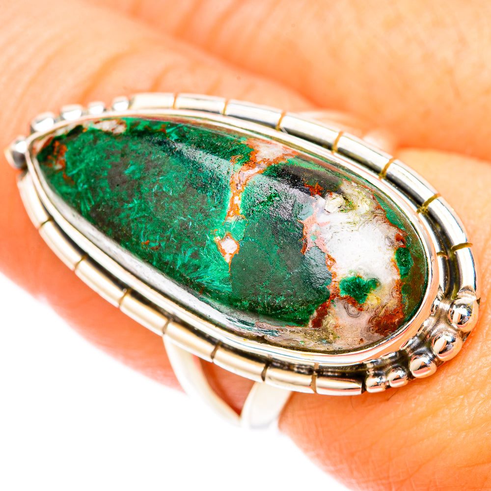 Malachite Rings handcrafted by Ana Silver Co - RING120033