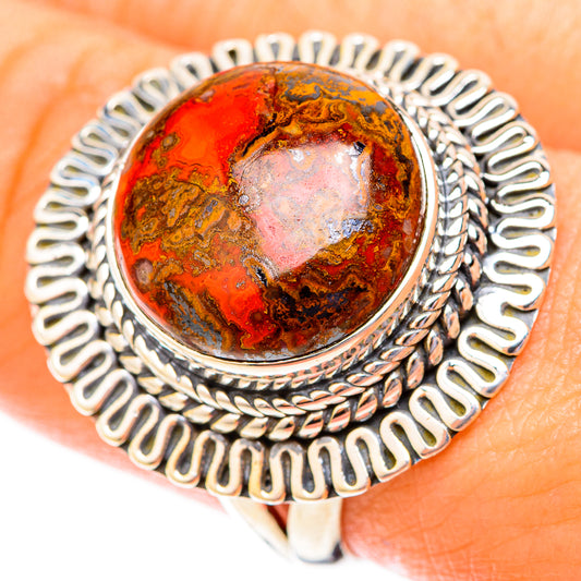 Moroccan Agate Rings handcrafted by Ana Silver Co - RING120035