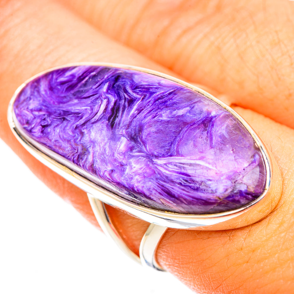 Charoite Rings handcrafted by Ana Silver Co - RING120044