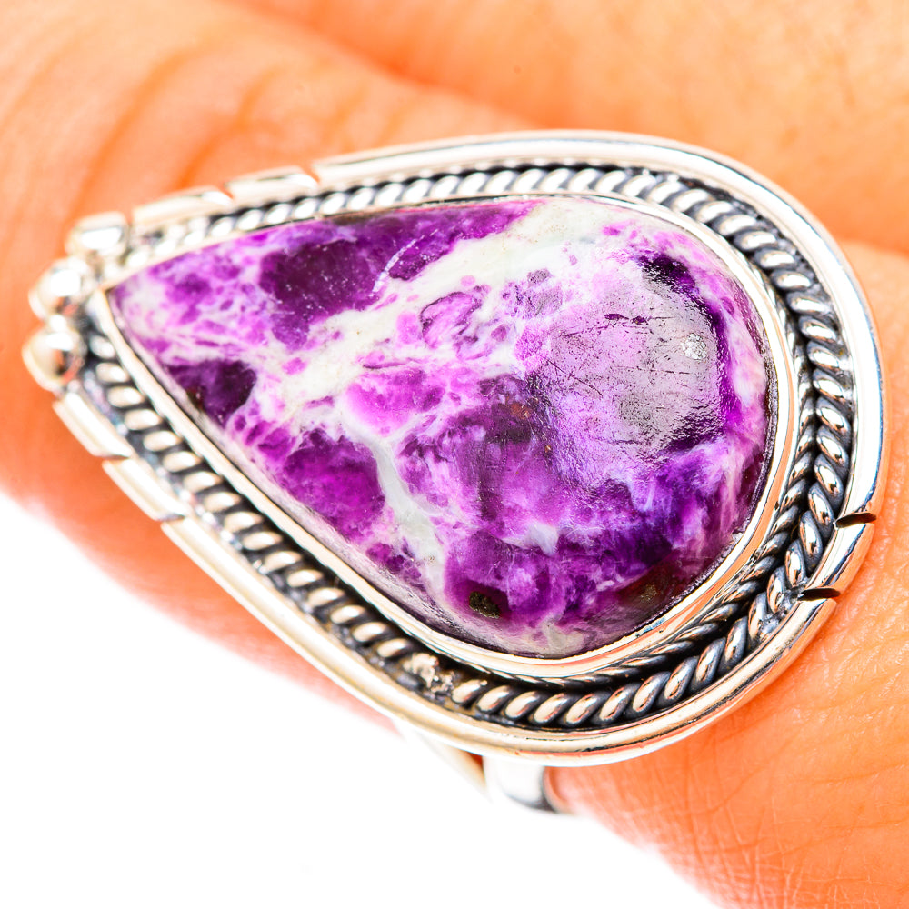 Lepidolite Rings handcrafted by Ana Silver Co - RING120045