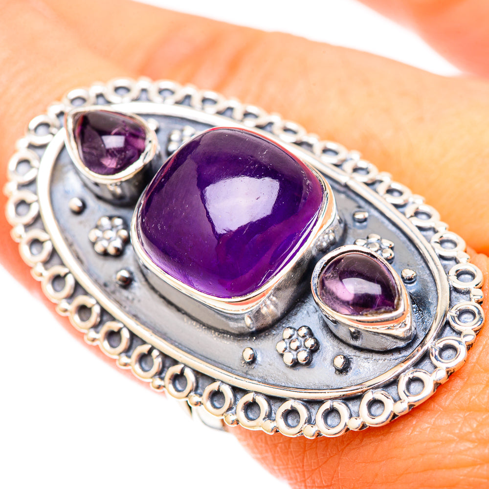 Amethyst Rings handcrafted by Ana Silver Co - RING120048