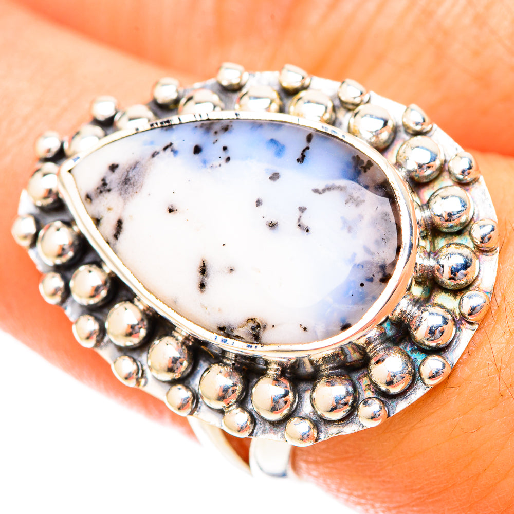 Dendritic Opal Rings handcrafted by Ana Silver Co - RING120055