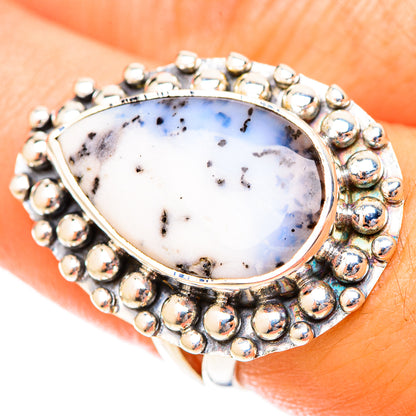 Dendritic Opal Rings handcrafted by Ana Silver Co - RING120055