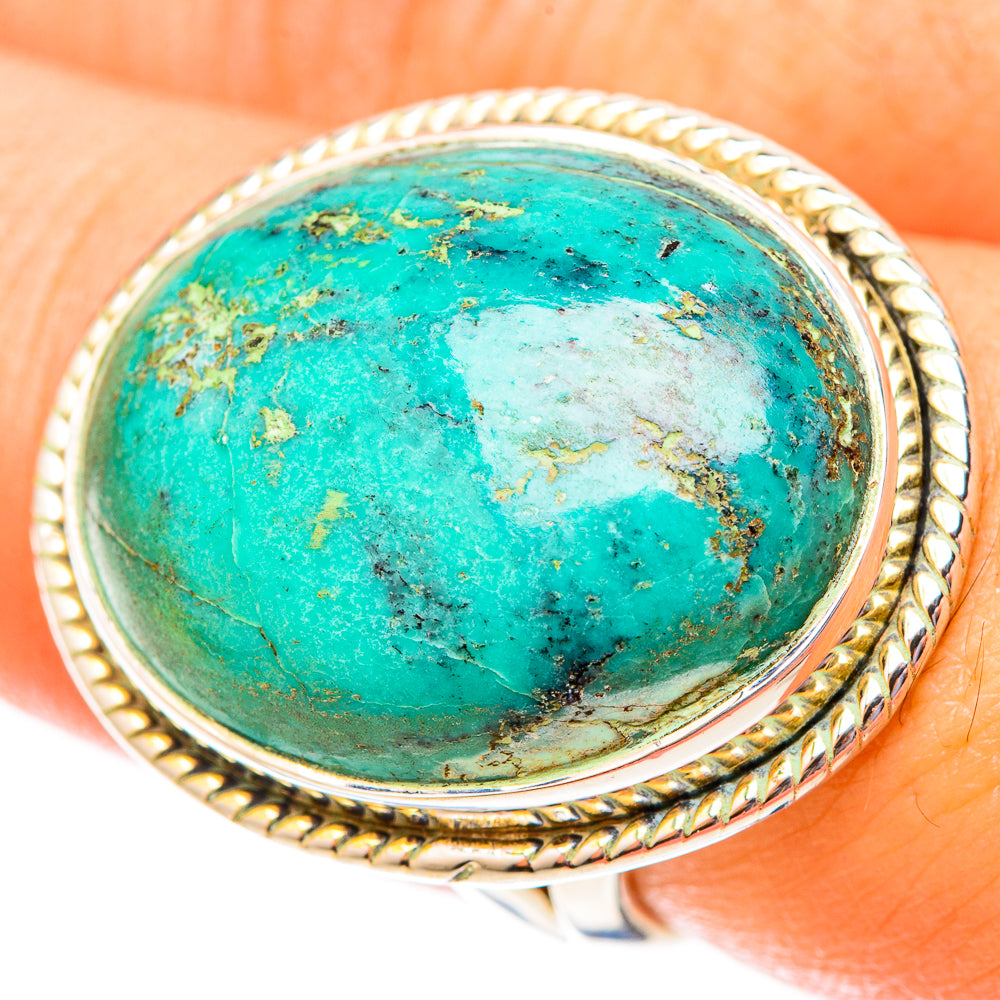 Chrysocolla Rings handcrafted by Ana Silver Co - RING120067