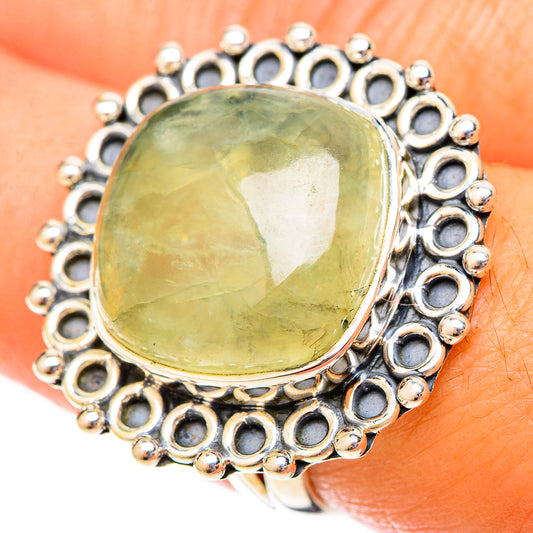Prehnite Rings handcrafted by Ana Silver Co - RING120080