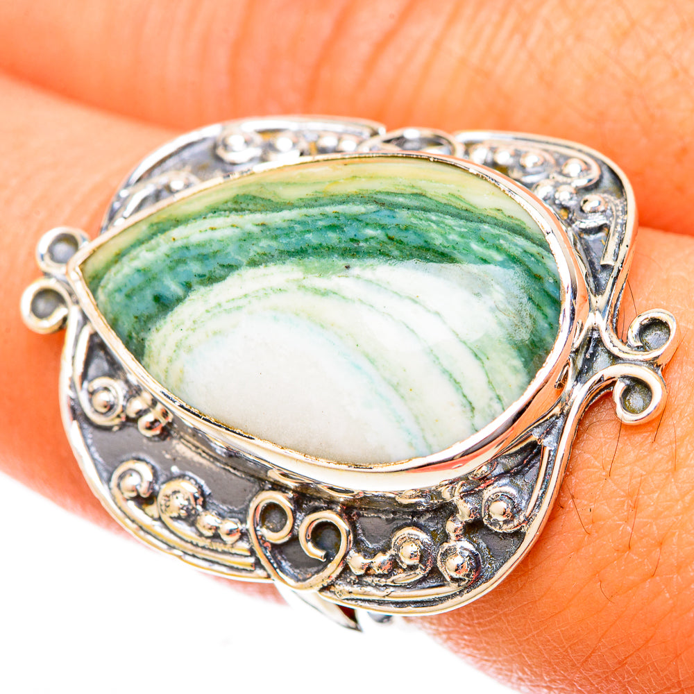 Ocean Jasper Rings handcrafted by Ana Silver Co - RING120082