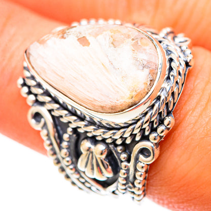 Scolecite Rings handcrafted by Ana Silver Co - RING120093
