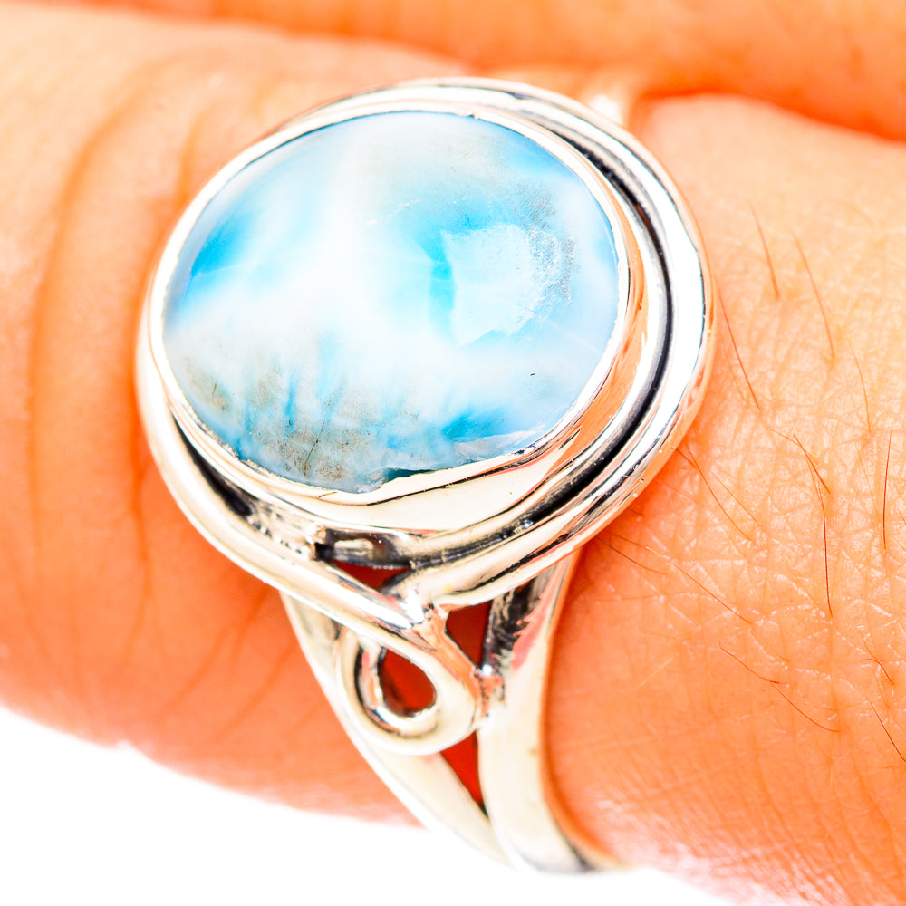 Larimar Rings handcrafted by Ana Silver Co - RING120110