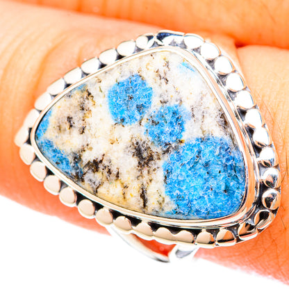 K2 Blue Azurite Rings handcrafted by Ana Silver Co - RING120112