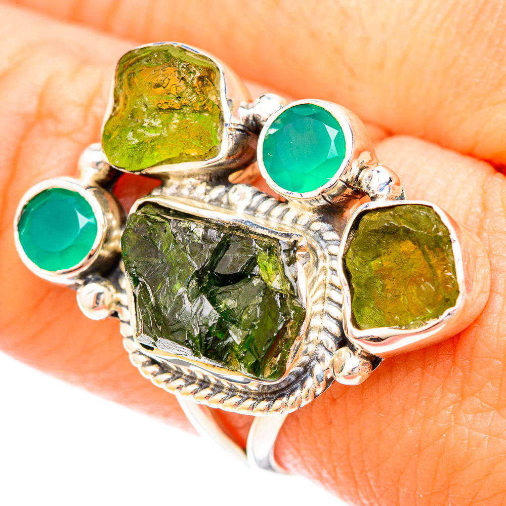 Chrome Diopside Rings handcrafted by Ana Silver Co - RING120118