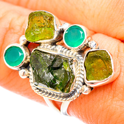 Chrome Diopside Rings handcrafted by Ana Silver Co - RING120118