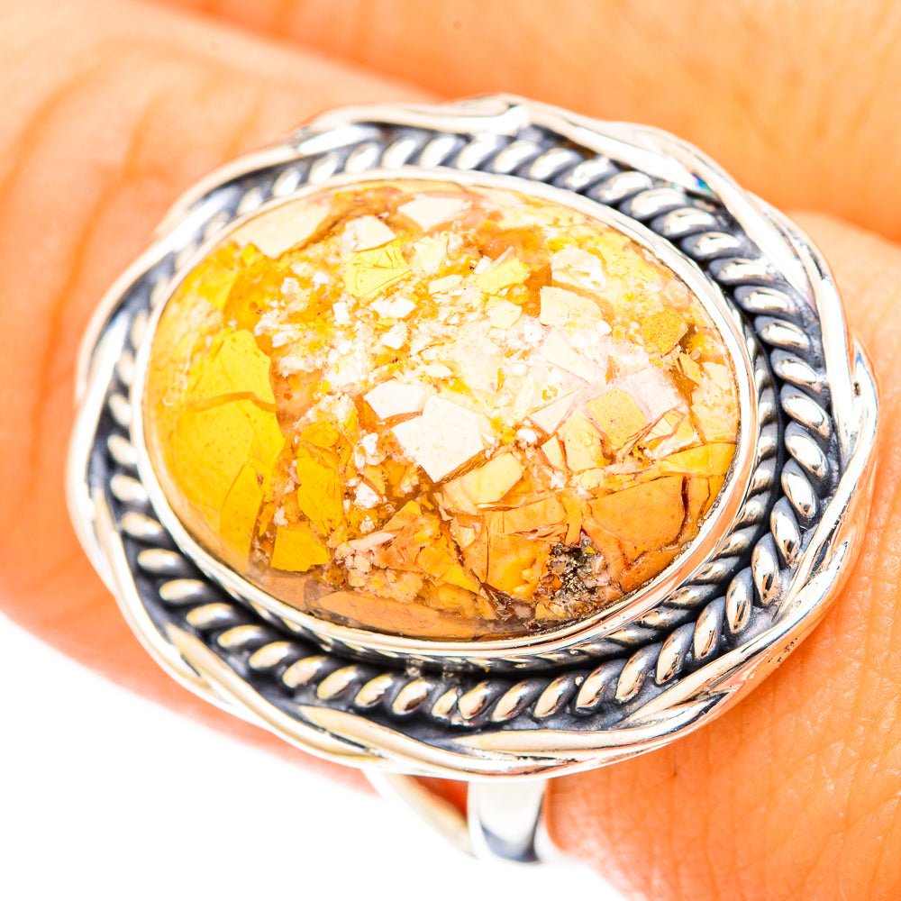 Brecciated Mookaite Rings handcrafted by Ana Silver Co - RING120125