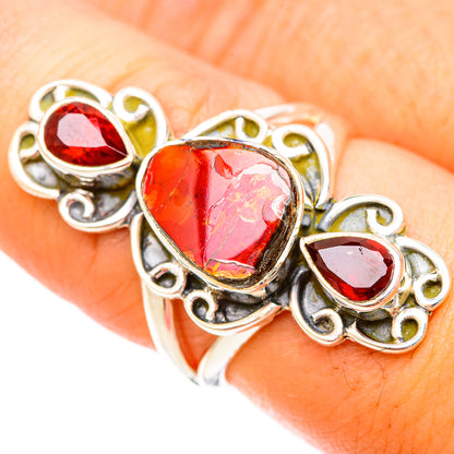 Ammolite Rings handcrafted by Ana Silver Co - RING120128