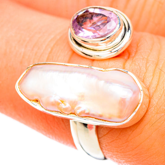 Mother Of Pearl Rings handcrafted by Ana Silver Co - RING120135