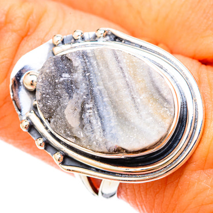 Desert Druzy Rings handcrafted by Ana Silver Co - RING120142