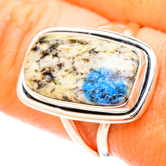 K2 Blue Azurite Rings handcrafted by Ana Silver Co - RING120144