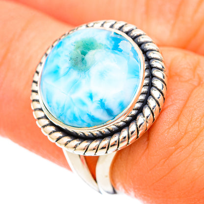 Larimar Rings handcrafted by Ana Silver Co - RING120148