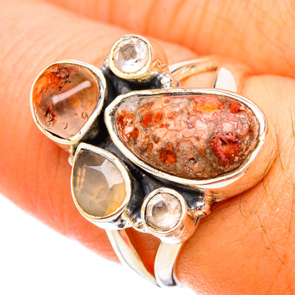 Mexican Fire Opal Rings handcrafted by Ana Silver Co - RING120154