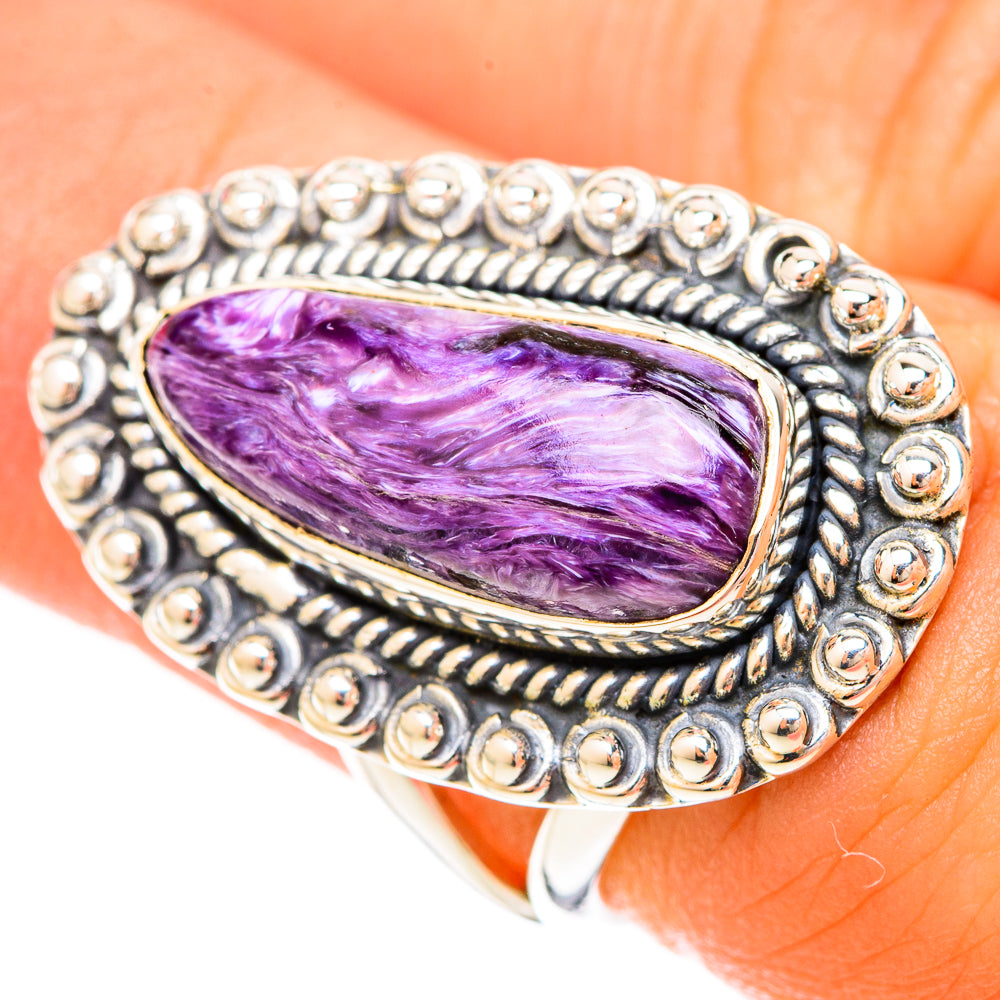 Charoite Rings handcrafted by Ana Silver Co - RING120164