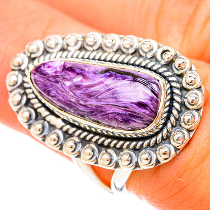 Charoite Rings handcrafted by Ana Silver Co - RING120164