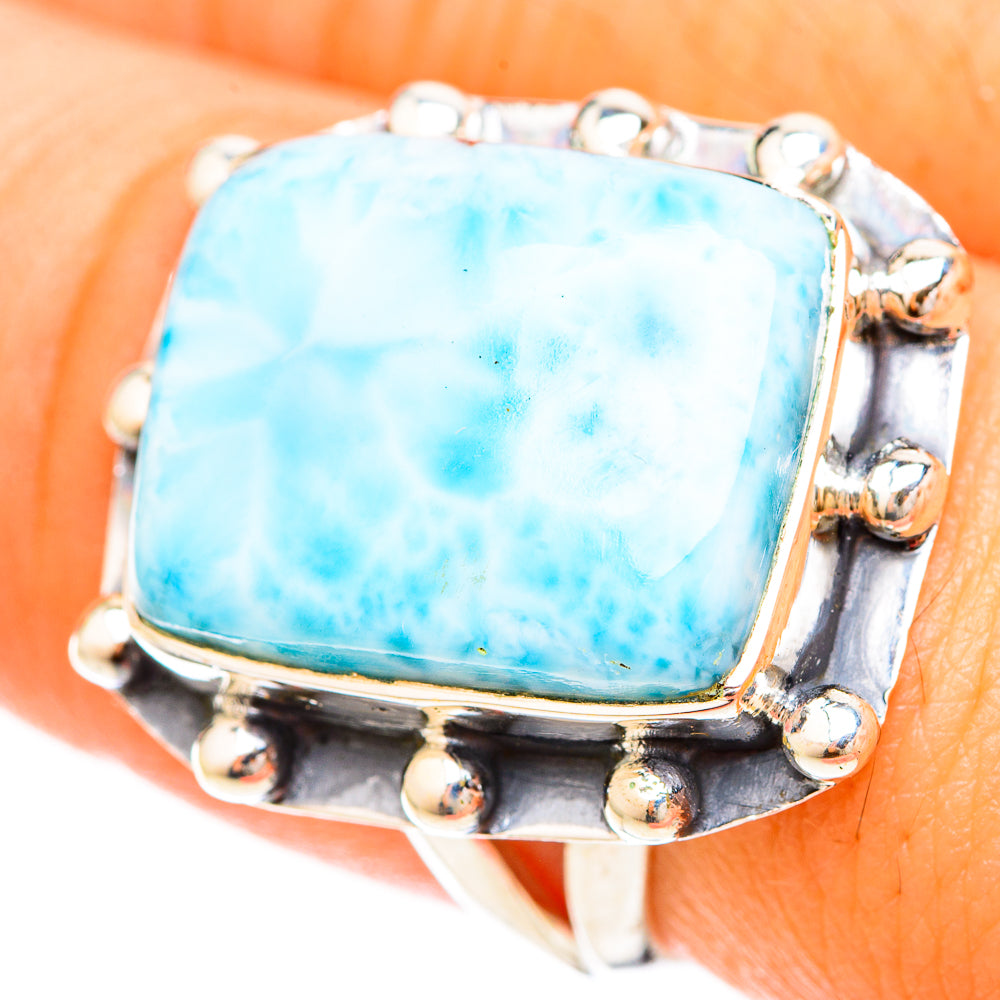 Larimar Rings handcrafted by Ana Silver Co - RING120176