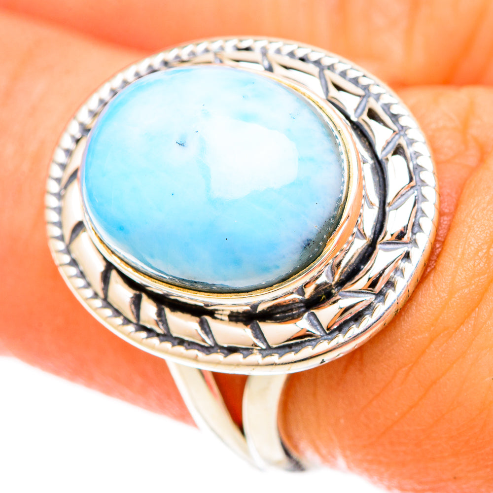 Larimar Rings handcrafted by Ana Silver Co - RING120178