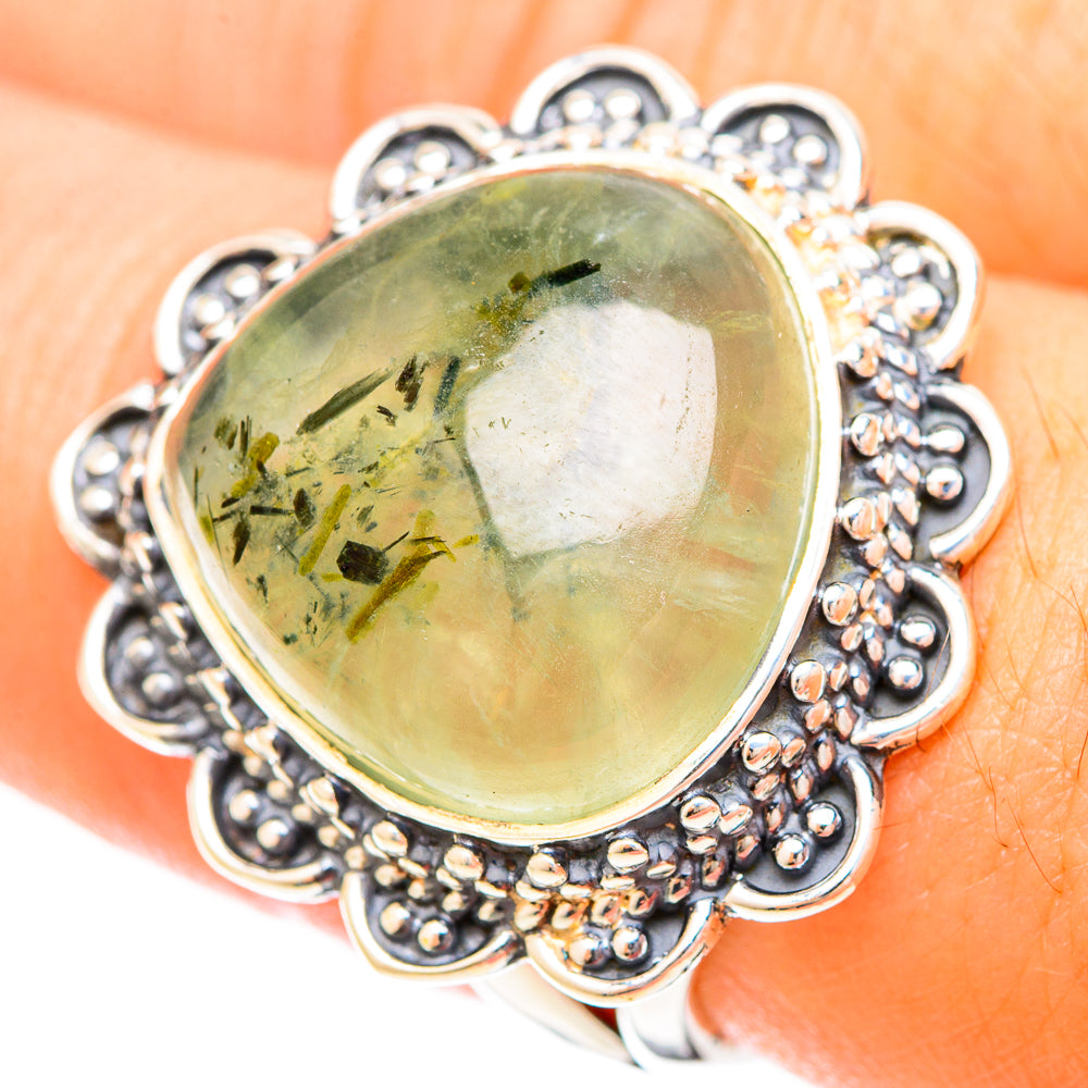Prehnite Rings handcrafted by Ana Silver Co - RING120182