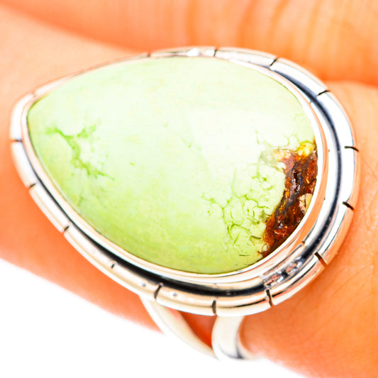 Lemon Chrysoprase Rings handcrafted by Ana Silver Co - RING120185