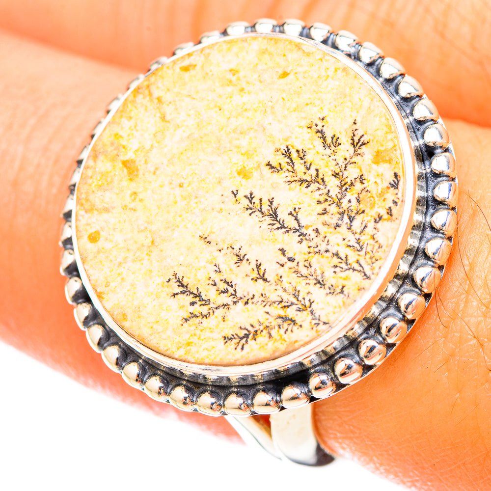 Germany Psilomelane Dendrite Rings handcrafted by Ana Silver Co - RING120186