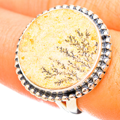 Germany Psilomelane Dendrite Rings handcrafted by Ana Silver Co - RING120186