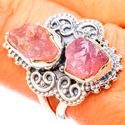 Rose Quartz Rings handcrafted by Ana Silver Co - RING120192