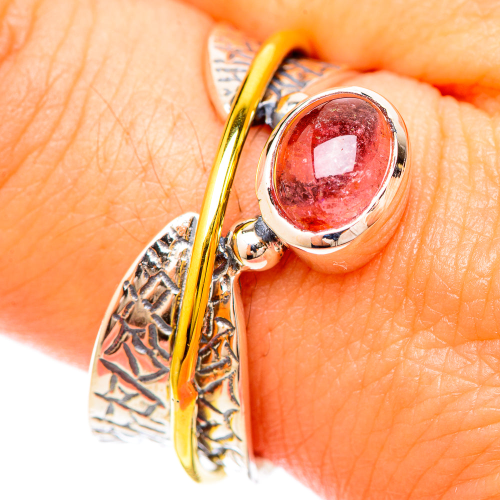 Pink Tourmaline Rings handcrafted by Ana Silver Co - RING120193