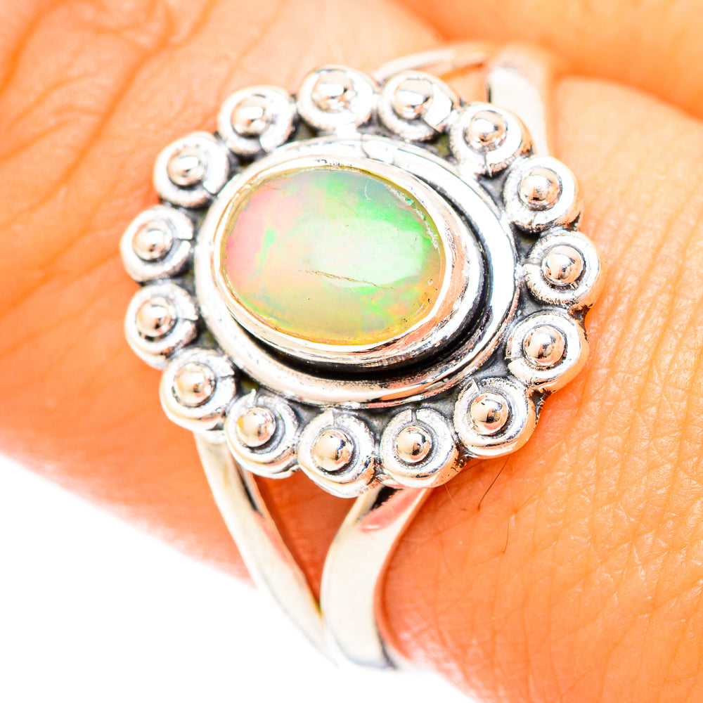 Ethiopian Opal Rings handcrafted by Ana Silver Co - RING120206