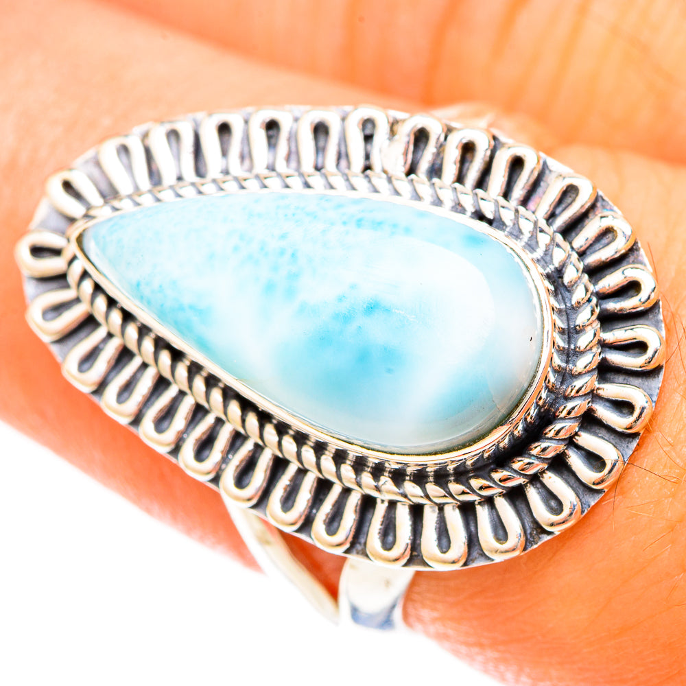 Larimar Rings handcrafted by Ana Silver Co - RING120207