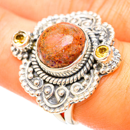 Mexican Fire Opal Rings handcrafted by Ana Silver Co - RING120219
