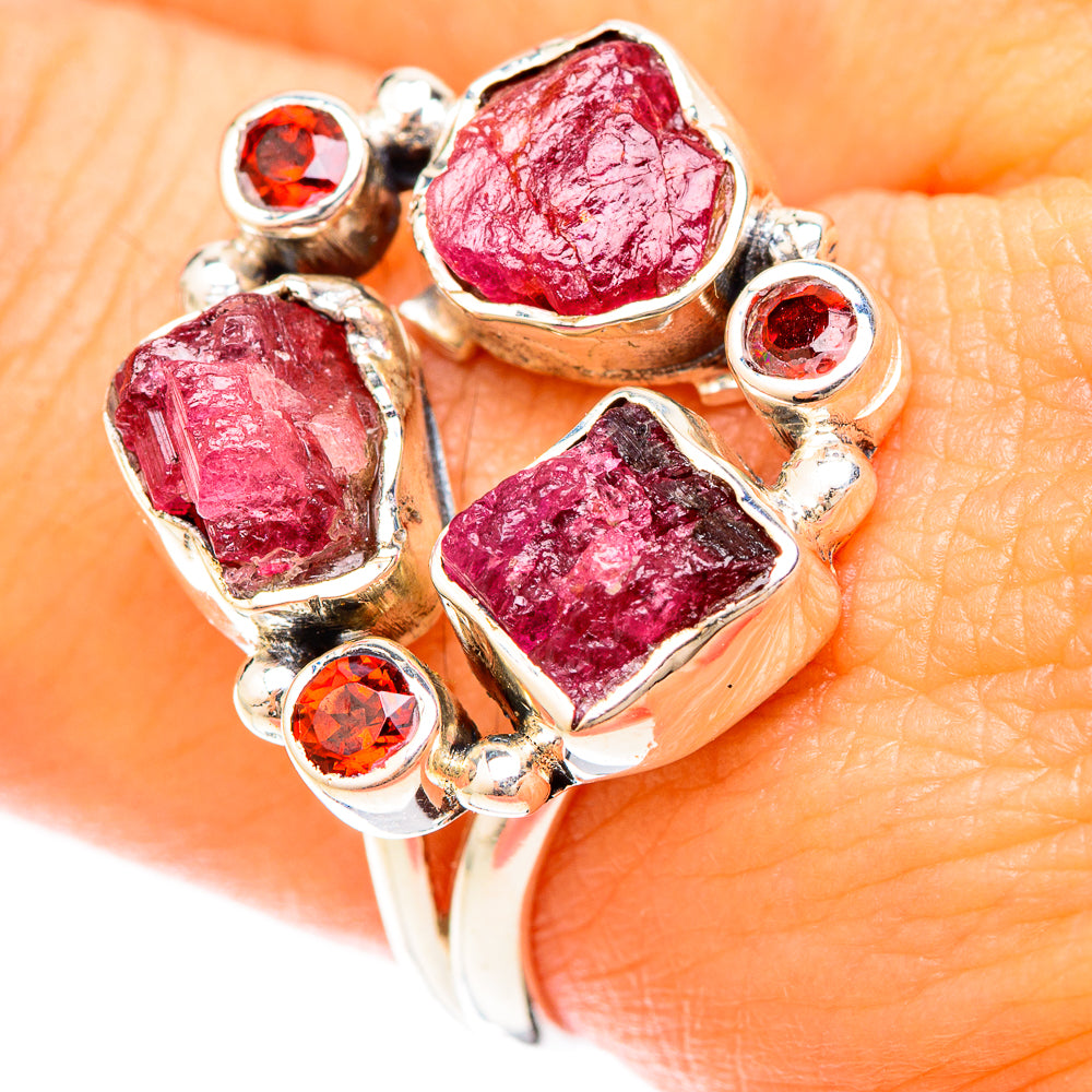 Pink Tourmaline Rings handcrafted by Ana Silver Co - RING120224